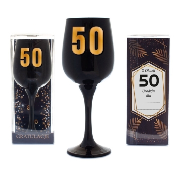 Kielich do wina czarny - 50